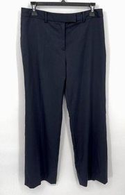 Brooks Brothers 346 Women's Caroline Fit Wool Gabardine Trousers Pants 6P Navy