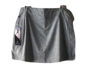 KYODAN Womens Gray Skort Size Large With Tennis Pockets On Shorts Thigh New