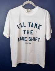 Comfort Colors Lake Time Co. Tee Shirt White Sz M