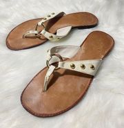 Lilly Pilitzer Mckim Sandal Studded Cream Size 7 1/2M