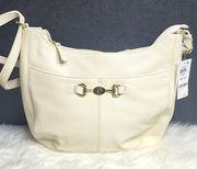 GIANI BERNINI NWT IVORY HORSEBIT HOBO BAG