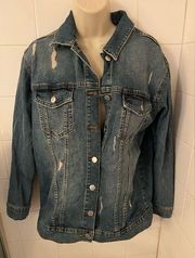 Caslon Ladies Size Small Oversized Denim Jean Jacket