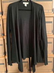 Black Cardigan Sweater- 3XL LoveCrazy-L/S Comfy Plus Size Soft EUC Womens