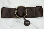 Chico's Wide Brown Genuine Leather Boho Belt Size Medium M Womens