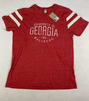 Georgia Bulldogs SEC Red Women's Large L NWT Alternative Short Sleeve