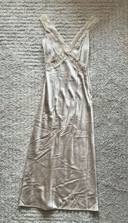 satin lace dress