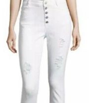 Nanette Lepore White HW Ludlow Skinny Jeans