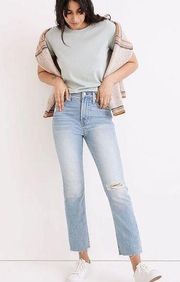 Madewell Perfect Vintage Jean in Coney Wash Destroyed Edition- Size 26P