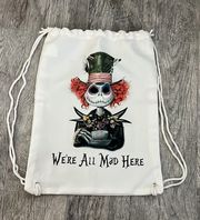 Drawstring Tote Bag  Skellington/ Mad Hatter