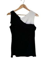 Joseph Ribkoff Tank Black White Sexy Summer Spring Career Size 10 EUC