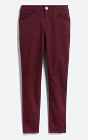 1882 Denim Lisbon Burgundy Skinny Jeans - Size 26