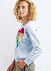 Sundry NWOT Anthropologie  Rainbow heart Sweatshirt
