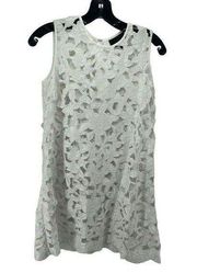 Cynthia Rowley Womens Laser Cut Dress Sleeveless Mini White Size 0