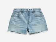 The Cheeky Light Wash Raw Hem Denim Jean Short