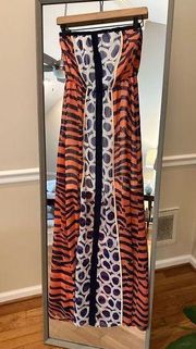 JEALOUS Tomato Strapless Maxi Dress Size Small