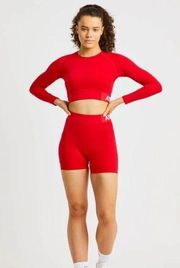 AYBL Seamless Training Shorts in Bright Red