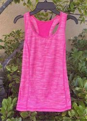 Danskin Now Drimore pink & white fitted racerback fitness sports tank top XS EUC