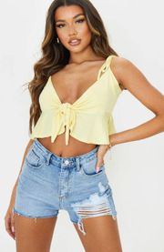 Lemon Jersey Frill Detail Cami