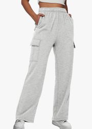 gray cargo sweatpants