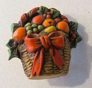 Vintage Hallmark Fruit Basket Pin Brooch