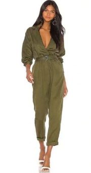 L’Academie Reed Jumpsuit in Green Sz S Revolve