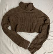 Brown Crop Sweater