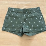 Blue Rain Cactus Print Shorts