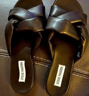 Steve Madden leather slipper sandals.