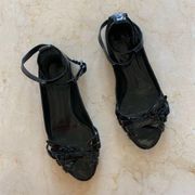 Burberry Patent Leather Sandals Sz 36 Strappy