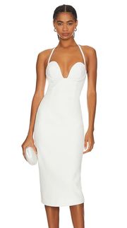 Retrofete Cheryl Midi Dress In White