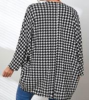 Adrienne Vittadini women’s houndstooth sweater jacket 3X