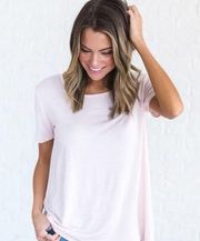 Baby pink striped t shirt