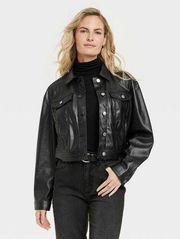 Black Faux Leather Jacket