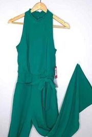 NWT Vince Camuto Green Wide Leg Sleeveless Jumpsuit Size 2 ~