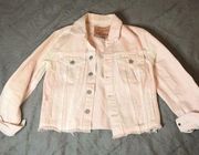 Light Pink Lucky Brand denim cropped jacket