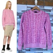 Marc Jacobs Pink Heaven By Marc Jacobs Scribblez Sweater XS