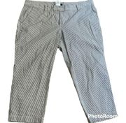 LANDS’ END. striped Capri fit one pants size 14 petite