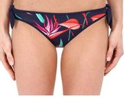 Tommy Bahama Reversible Floral Navy Hipster Swim Bikini Bottoms Large NEW