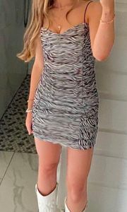 Zebra/tiger Print Mini Dress