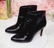 J.CREW Leather Heeled Black Booties Size 7