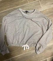 Blush mark cropped grey sweatshirt