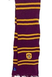 Harry Potter Gryffindoor Scarf Purple Yellow Stripe 100% Lambs Wool 74 x 11