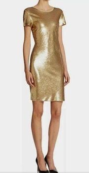 Michael Kors Dress Gold Sequin Size M NWT