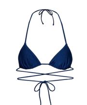 TROPIC OF C Praia tie-around bikini top in Midnight