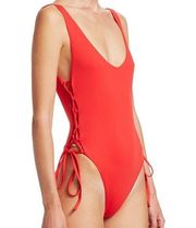 NWT Eberjey So Solid Mila One Piece in Red