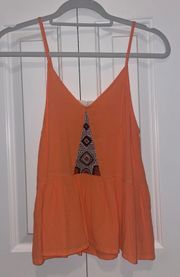 Orange Baby Doll Top