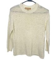 Ellen Tracy cream lightweight sweater classic small