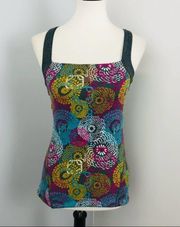 Soybu Multicolored Built in Bra Strappy Yoga Tank Top Small