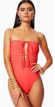 NEW Ramy Brook Marta Strappy One Piece Swimsuit In Flamingo - Size Small / S