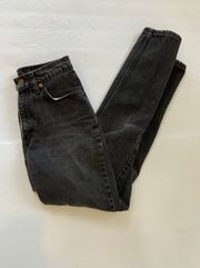 Levi’s 512 Slim Fit Tapered Leg High Waist Mom Jeans in Faded Black